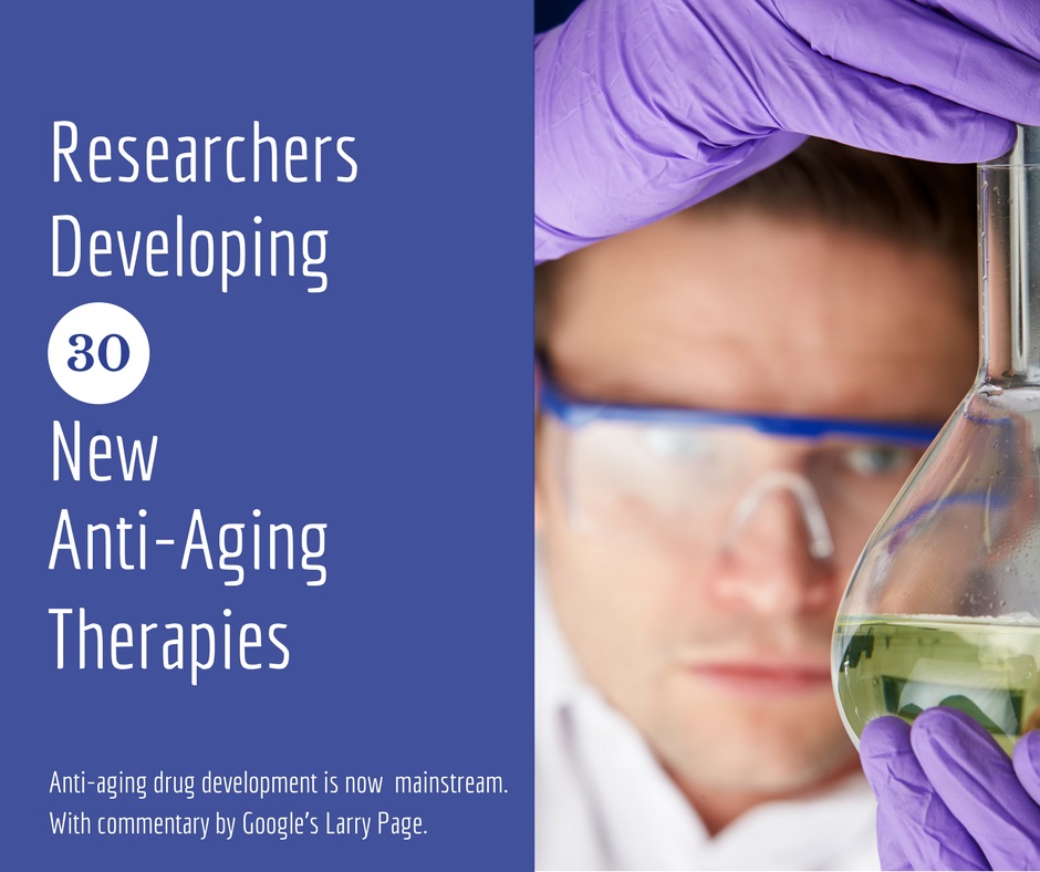 Researchers developing 30 new anti-aging therapies.